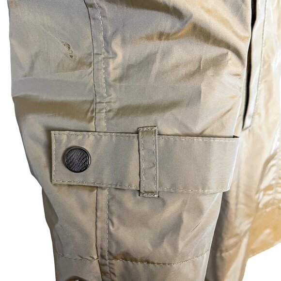 Cole Haan Womens Packable Hidden Hood Iridescent Trench Raincoat Jacket Womens L - Picture 8 of 15